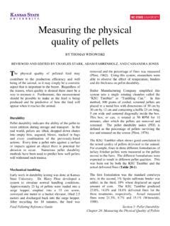 physical quality of pellets